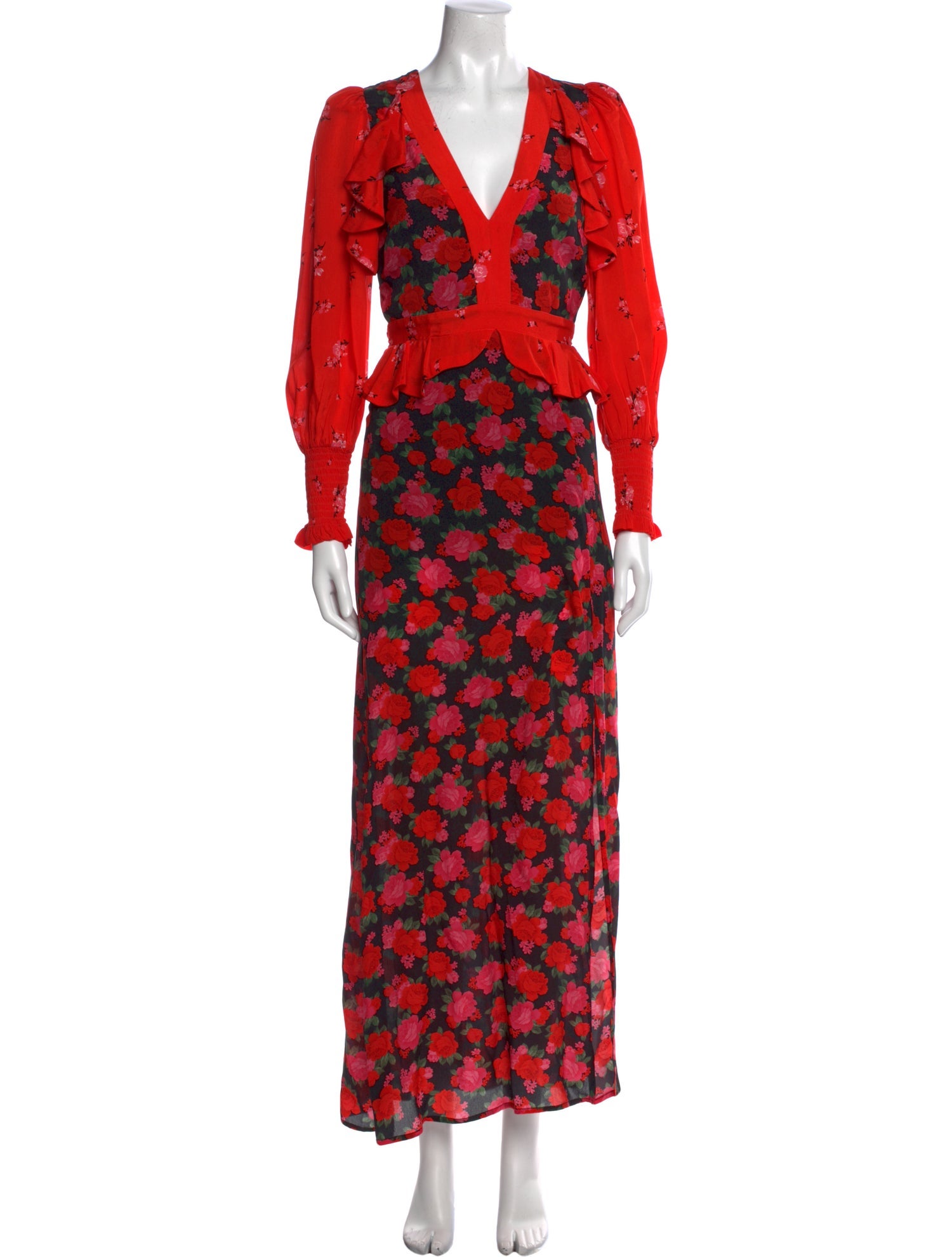 Queens of archive Floral Print Long Dress