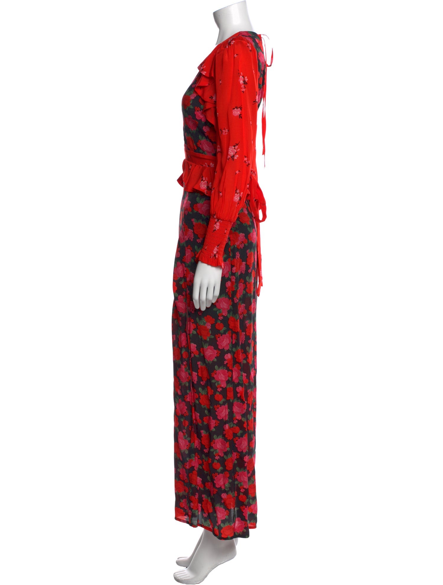 Queens of archive Floral Print Long Dress
