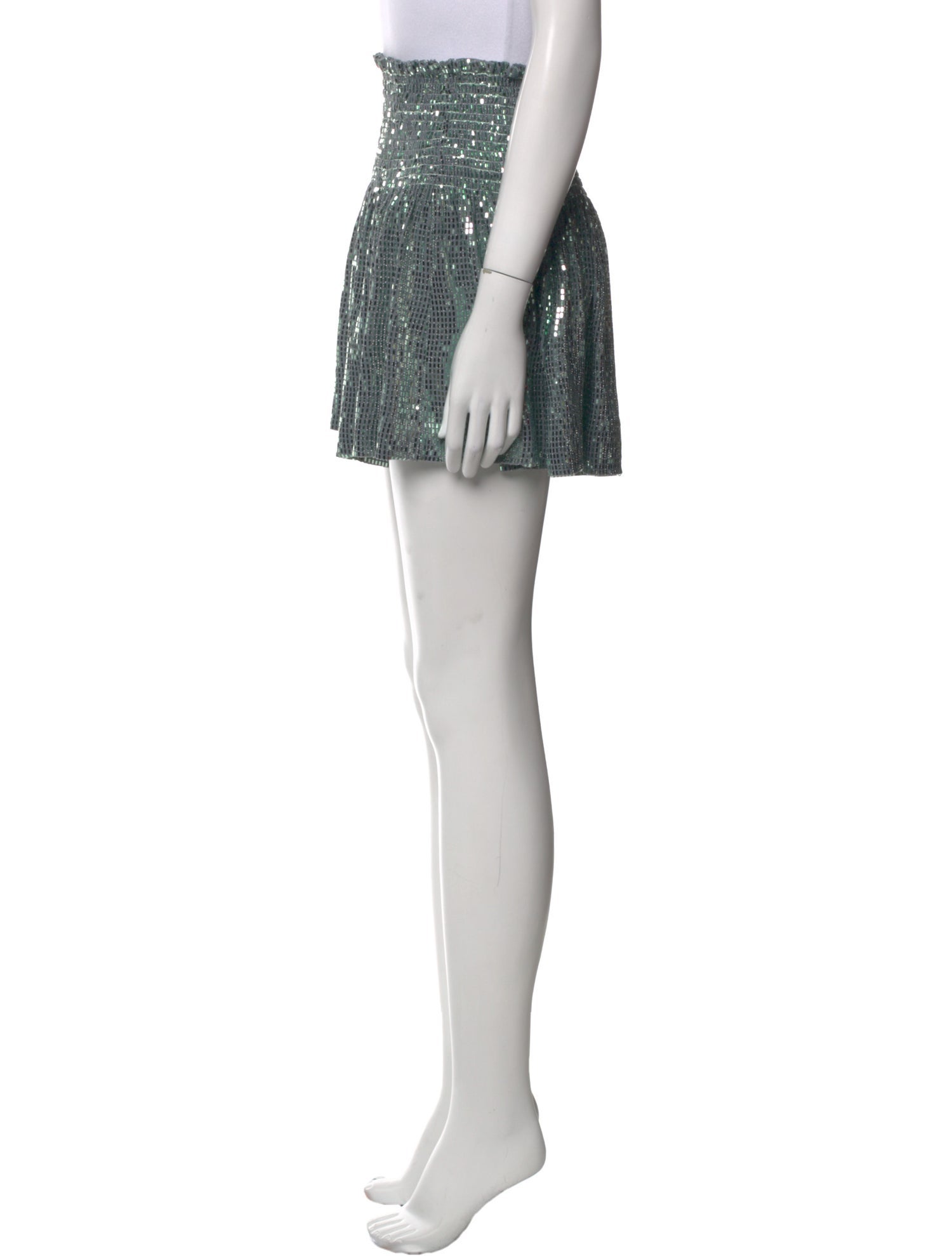 Queen Of Sparkles Nylon Mini Shorts