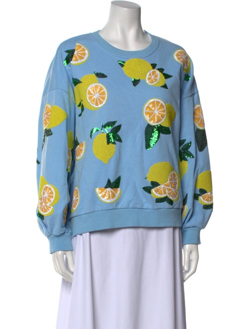 Queen Of Sparkles Graphic Print Crew Neck Sweatshirt