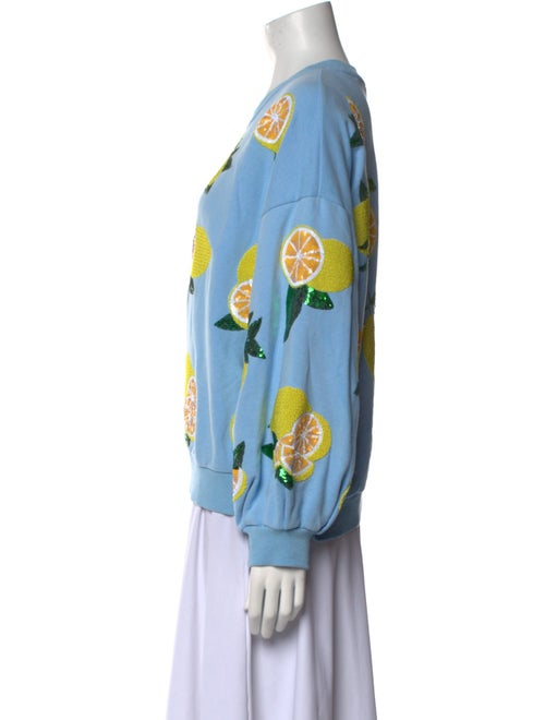 Queen Of Sparkles Graphic Print Crew Neck Sweatshirt