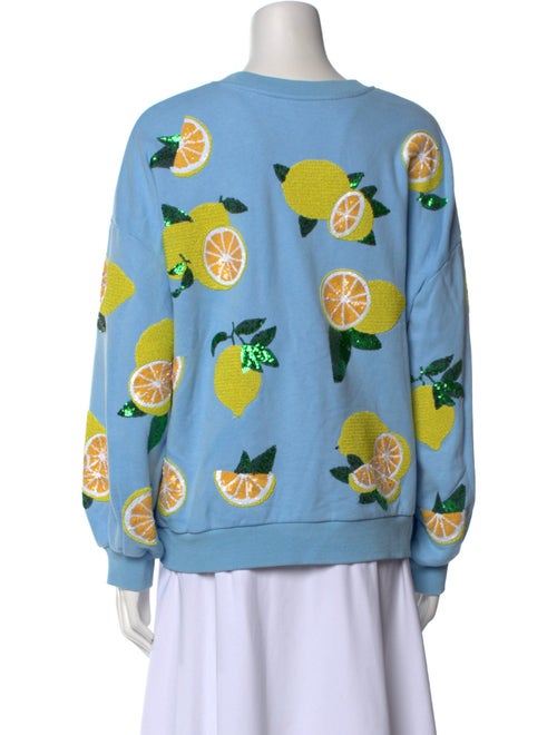 Queen Of Sparkles Graphic Print Crew Neck Sweatshirt