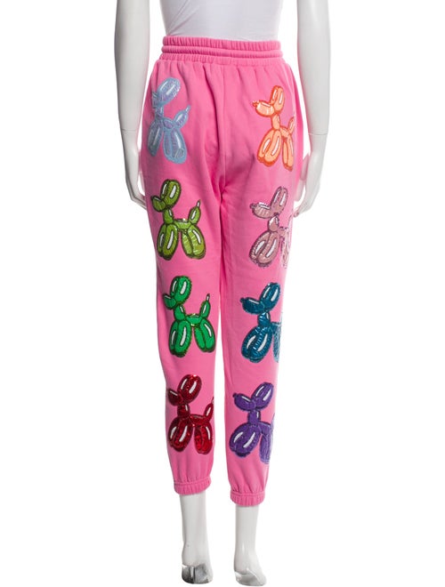 Queen Of Sparkles Printed Sequin Embellishments Sweatpants