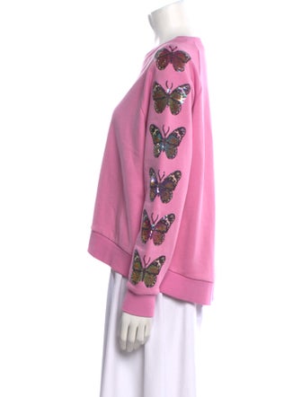 Queen Of Sparkles Crew Neck Long Sleeve Sweatshirt