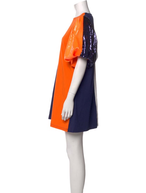 Queen Of Sparkles Colorblock Pattern Mini Dress