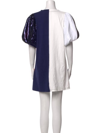 Queen Of Sparkles Colorblock Pattern Mini Dress