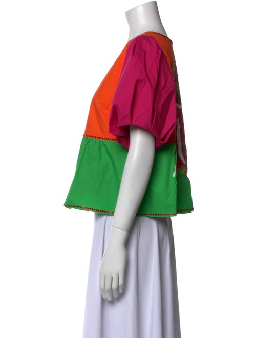 Queen Of Sparkles V-Neck Short Sleeve Crop Top