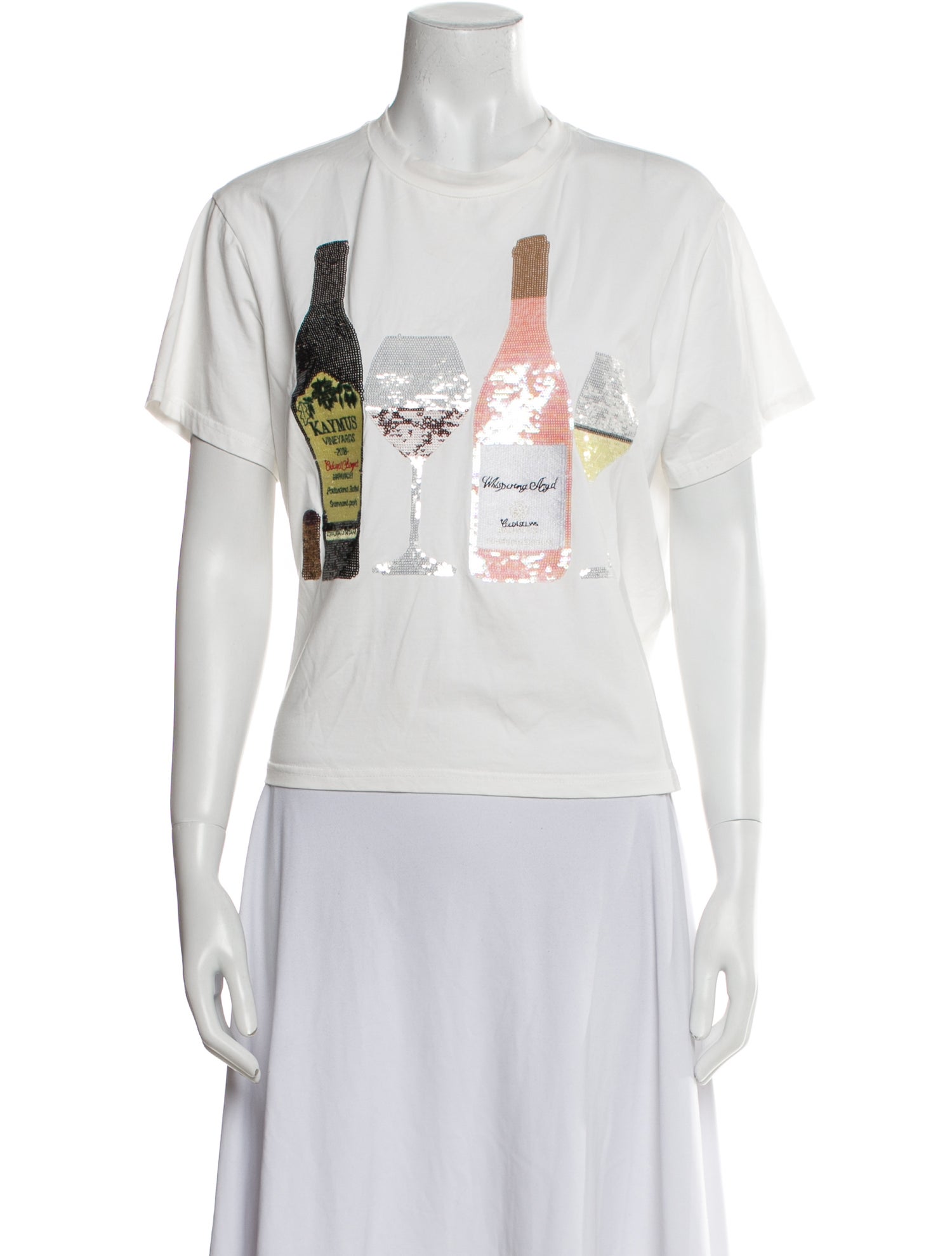 Queen Of Sparkles Graphic Print Crew Neck T-Shirt