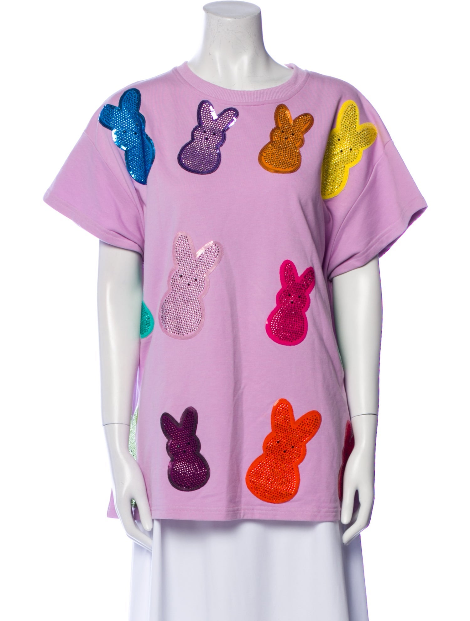 Queen Of Sparkles Graphic Print Crew Neck T-Shirt