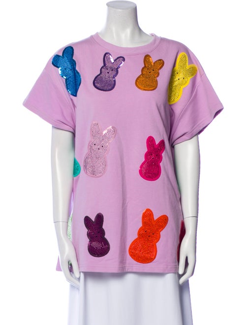 Queen Of Sparkles Graphic Print Crew Neck T-Shirt