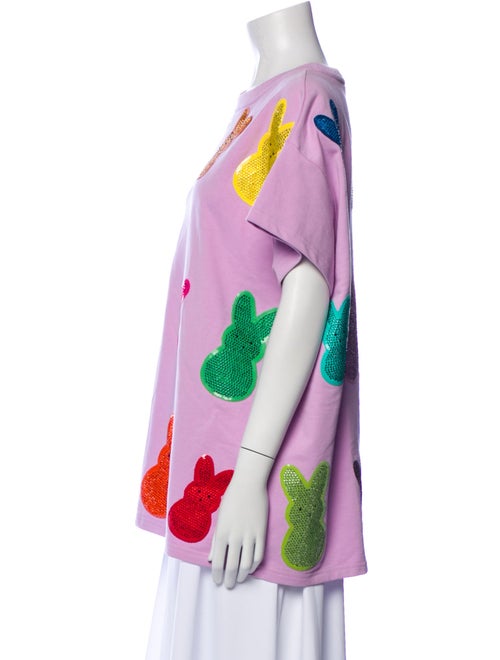 Queen Of Sparkles Graphic Print Crew Neck T-Shirt