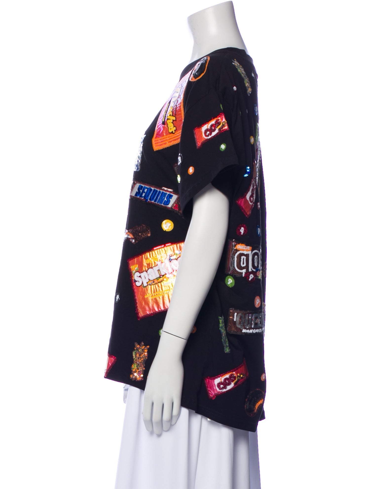 Queen Of Sparkles Graphic Print Scoop Neck T-Shirt w/ Tags