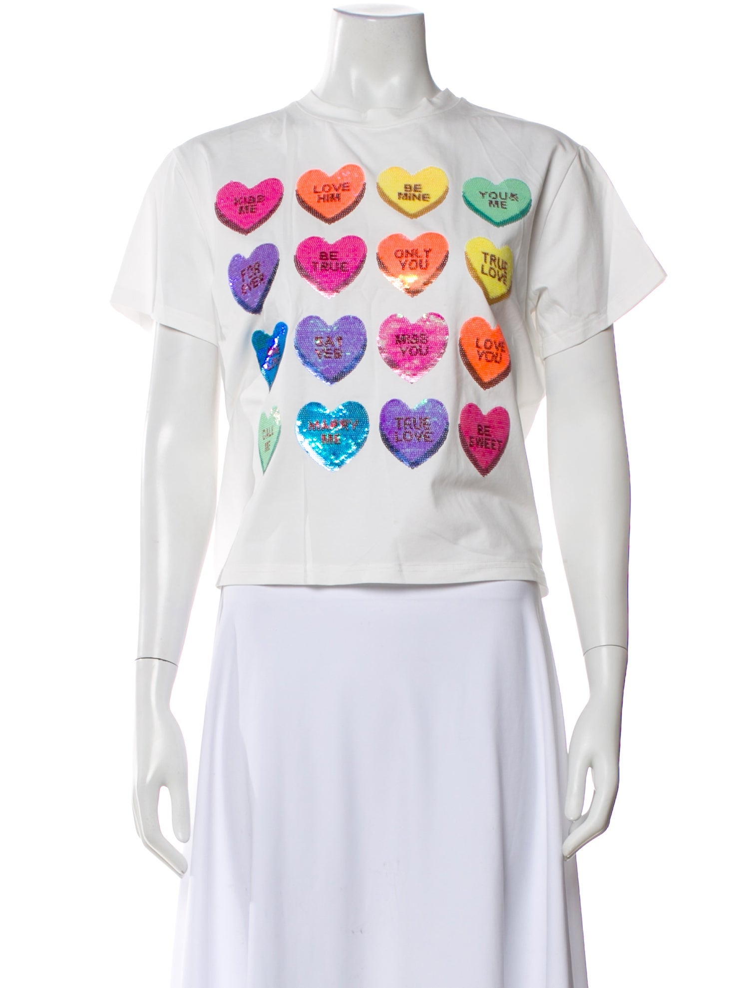 Queen Of Sparkles Graphic Print Crew Neck T-Shirt