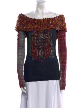 Save The Queen Wool Printed Top