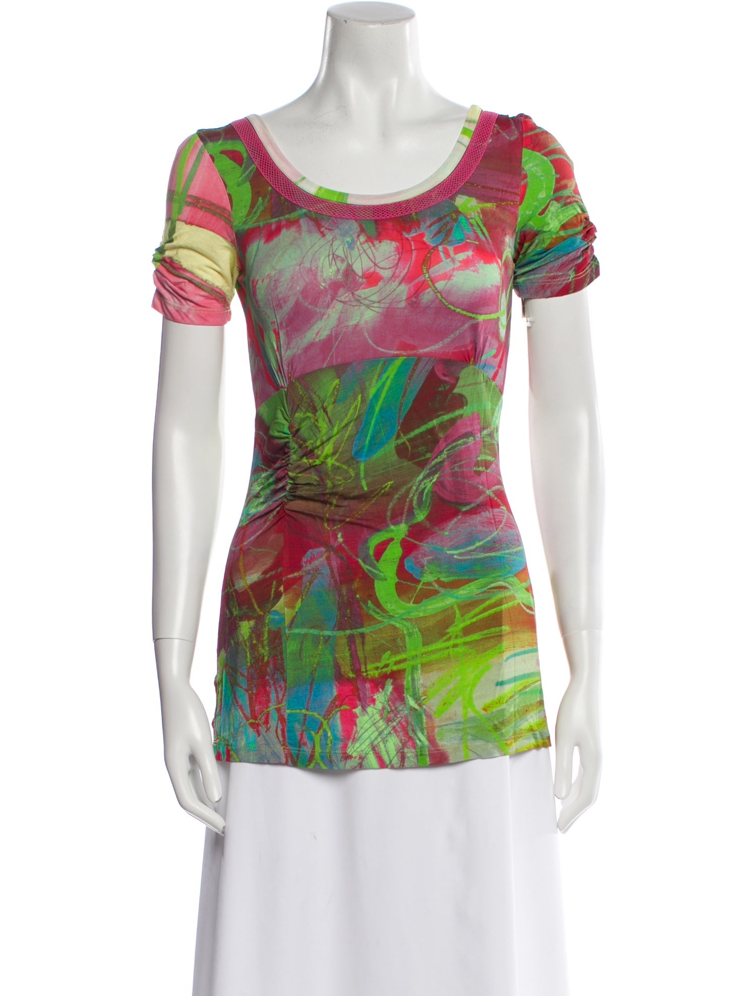 Save The Queen Printed Scoop Neck T-Shirt