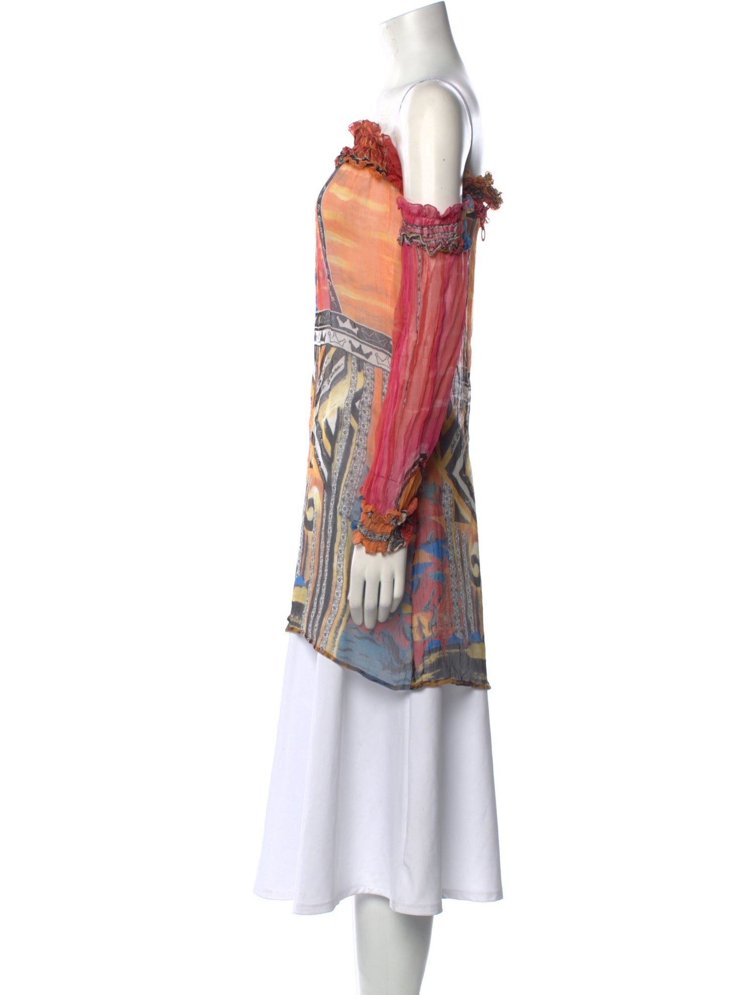 Save The Queen Mesh Printed Tunic