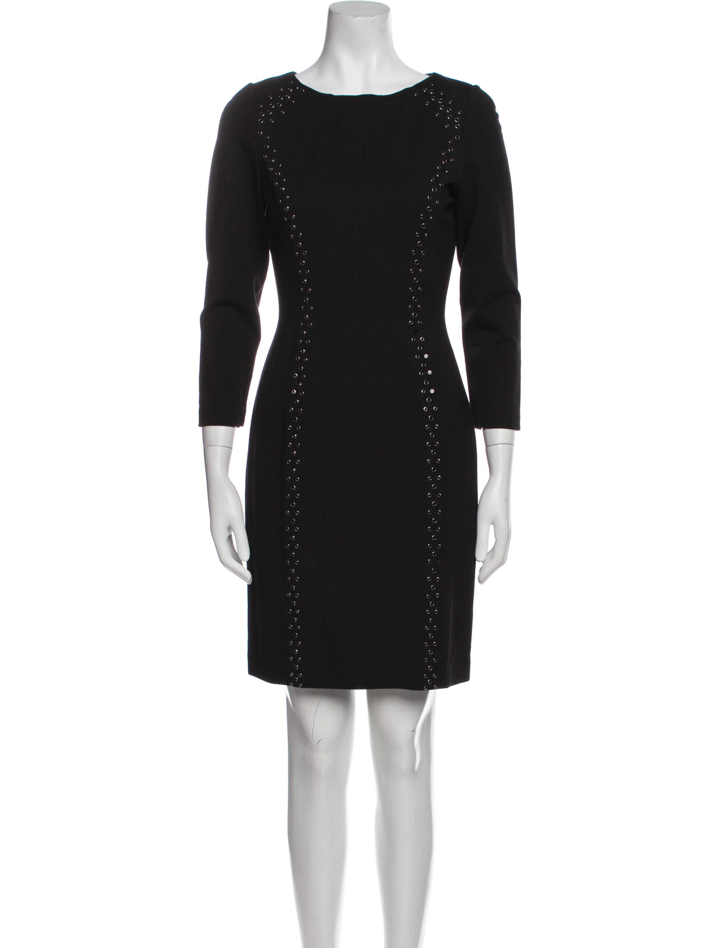 Catherine Quin Bateau Neckline Mini Dress