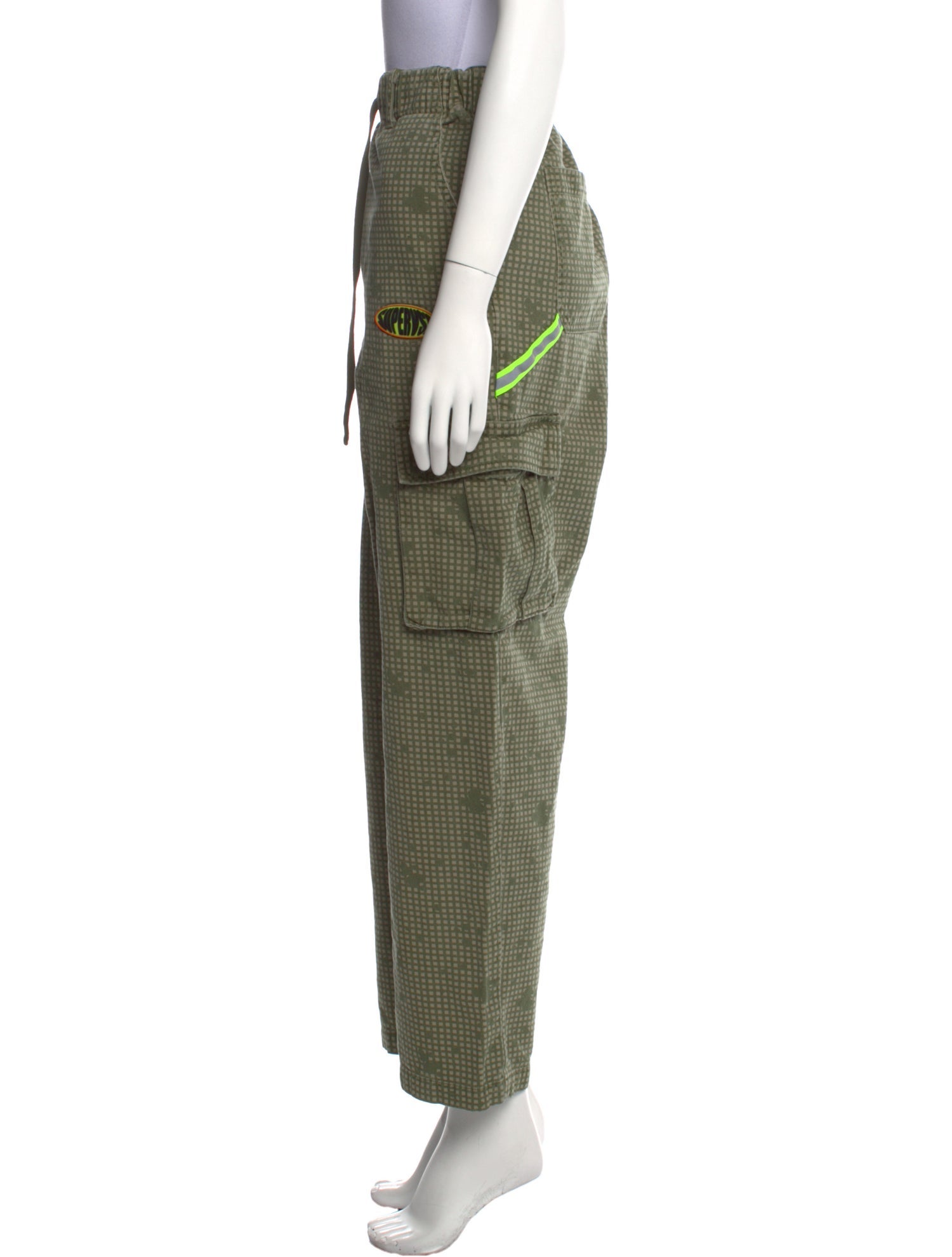 Supervsn Houndstooth Print Wide Leg Pants