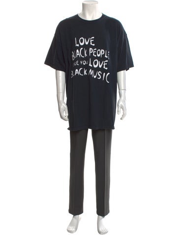 Supervsn T-Shirts Graphic Print Crew Neck T-Shirt L