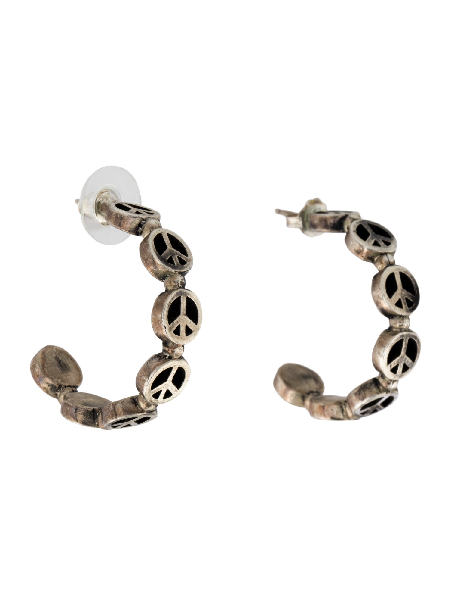 Queen Baby Peace Sign Hoop Earring