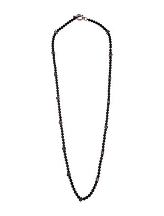 Queen Baby Onyx Rose Bead Necklace