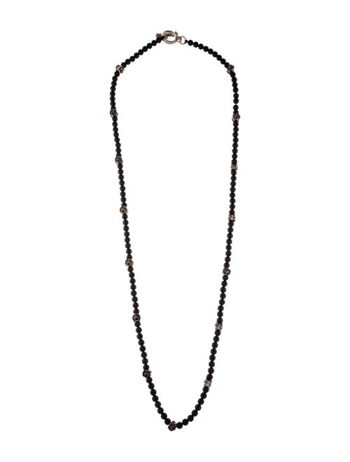 Queen Baby Onyx Rose Bead Necklace