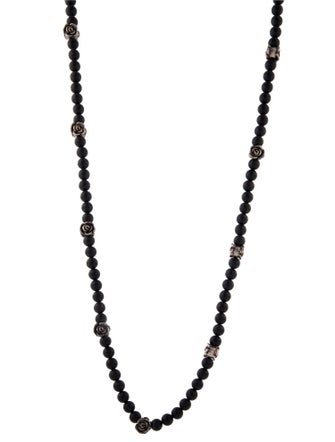 Queen Baby Onyx Rose Bead Necklace