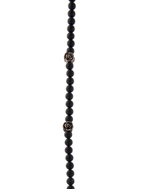 Queen Baby Onyx Rose Bead Necklace