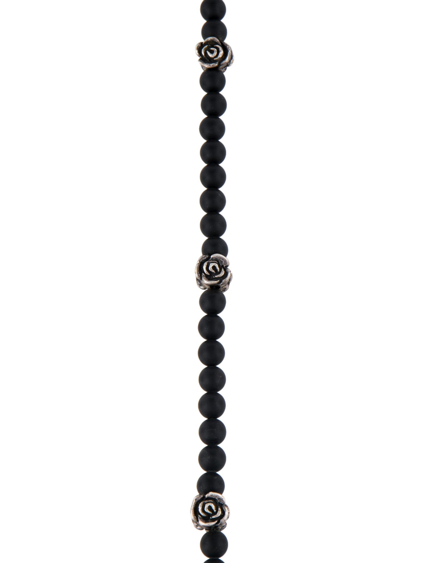 Queen Baby Onyx Rose Bead Necklace