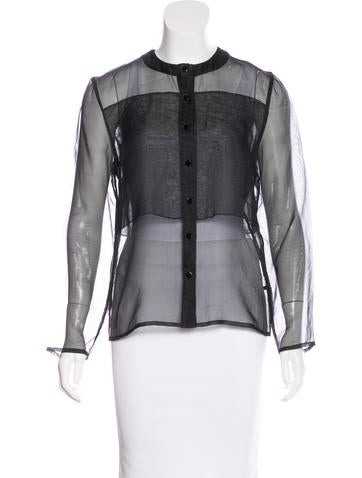 Rodebjer Long Sleeve Button-Up Top