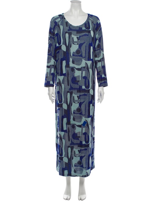 Rodebjer Printed Long Dress Blue