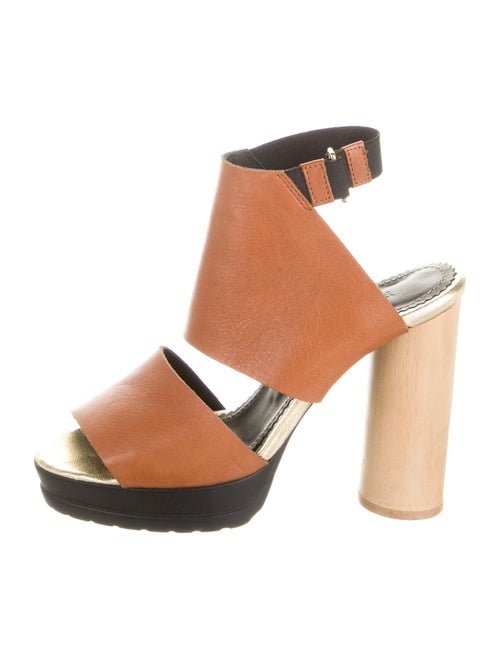 Rodebjer Leather Slingback Sandals Brown