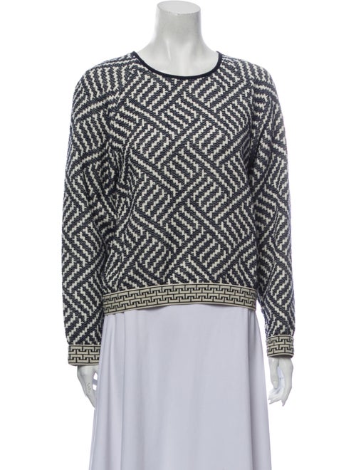 Rodebjer Printed Crew Neck Sweatshirt Blue