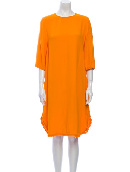 Rodebjer Crew Neck Knee-Length Dress Orange