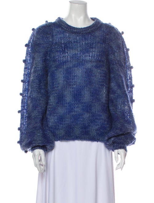 Rodebjer Mohair Crew Neck Sweater Blue