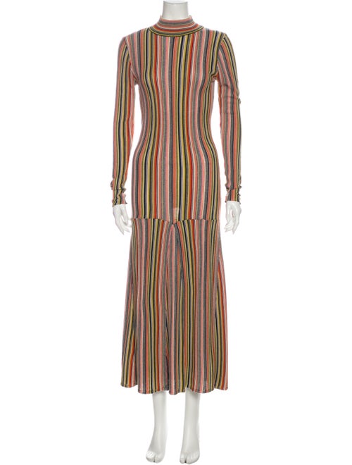 Rodebjer Striped Long Dress Blue