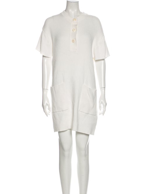 Rodebjer Crew Neck Mini Dress White
