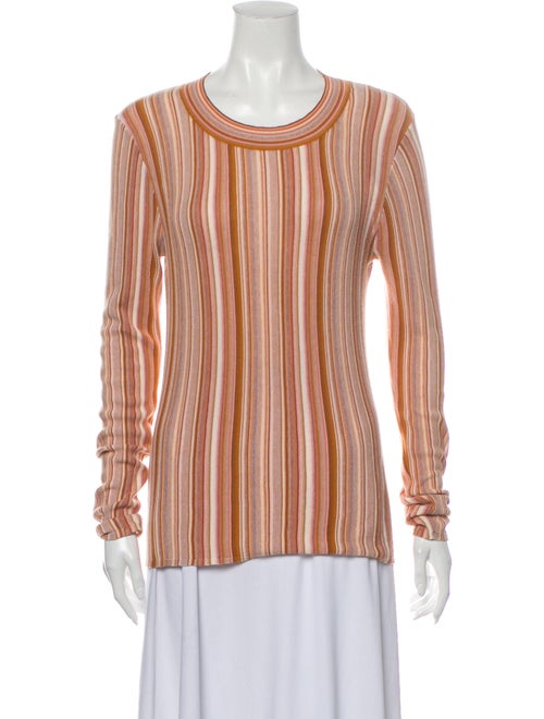 Rodebjer Striped Scoop Neck Sweater Brown