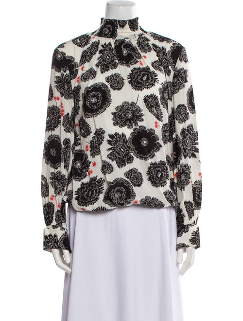 Rodebjer Printed Mock Neck Blouse