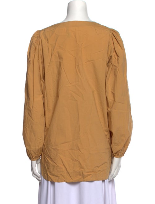 Rodebjer V-Neck Long Sleeve Button-Up Top