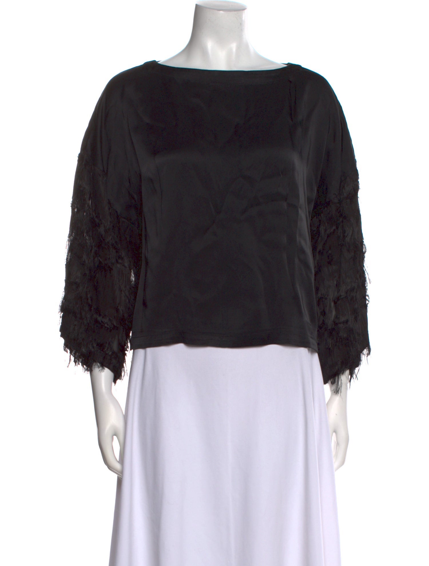 Rodebjer Bateau Neckline Three-Quarter Sleeve Blouse