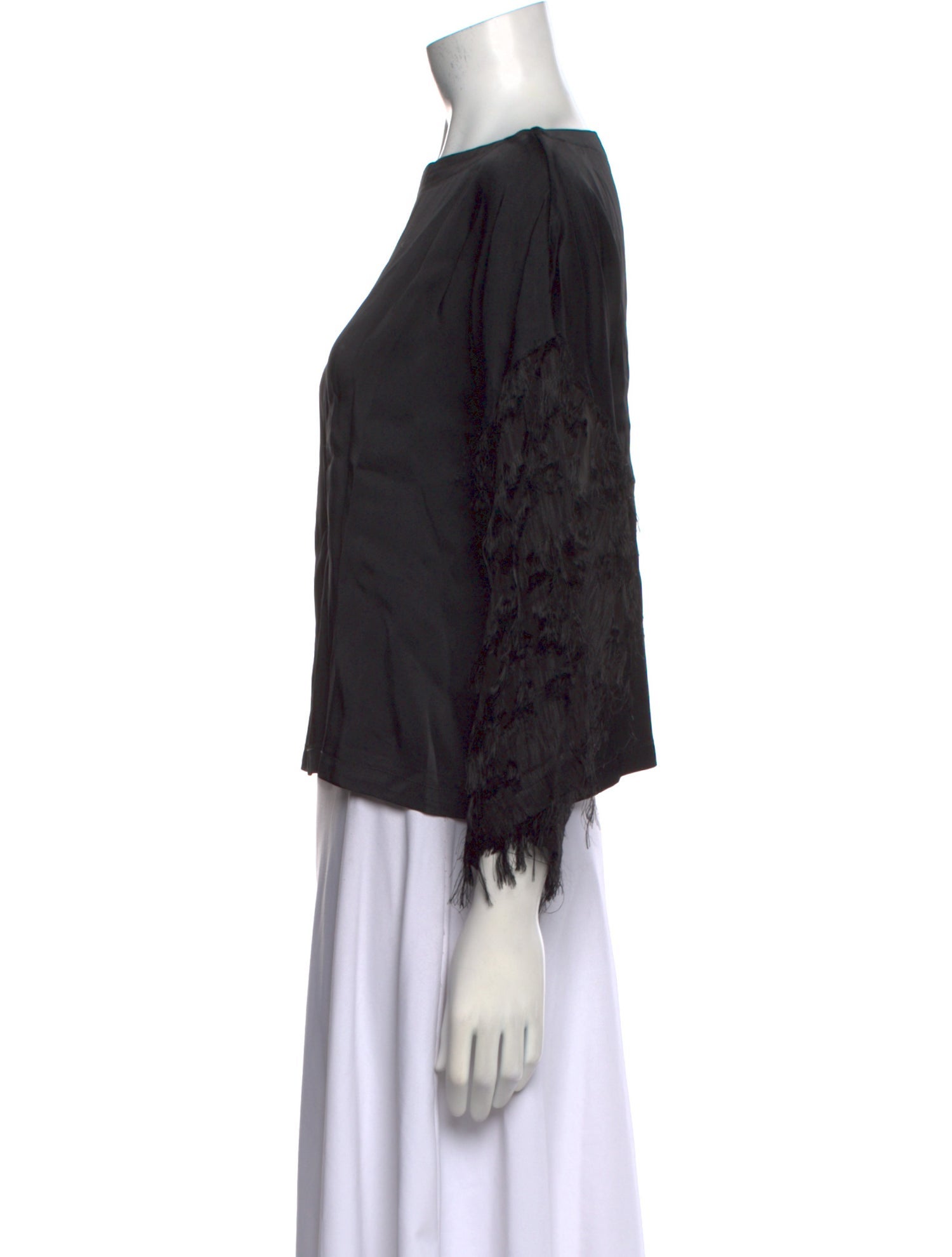 Rodebjer Bateau Neckline Three-Quarter Sleeve Blouse