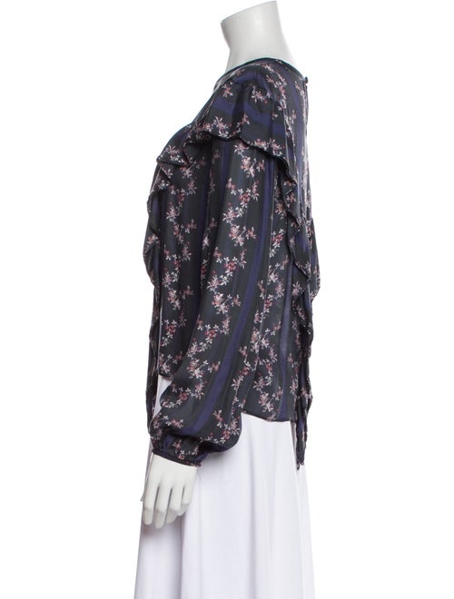 Rodebjer Silk Floral Print Blouse