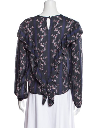 Rodebjer Silk Floral Print Blouse