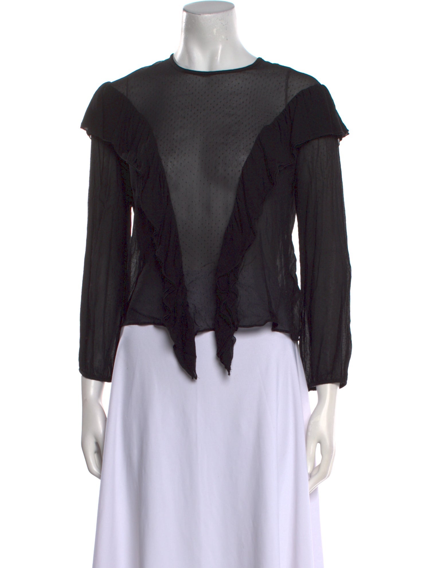 Rodebjer Crew Neck Three-Quarter Sleeve Blouse