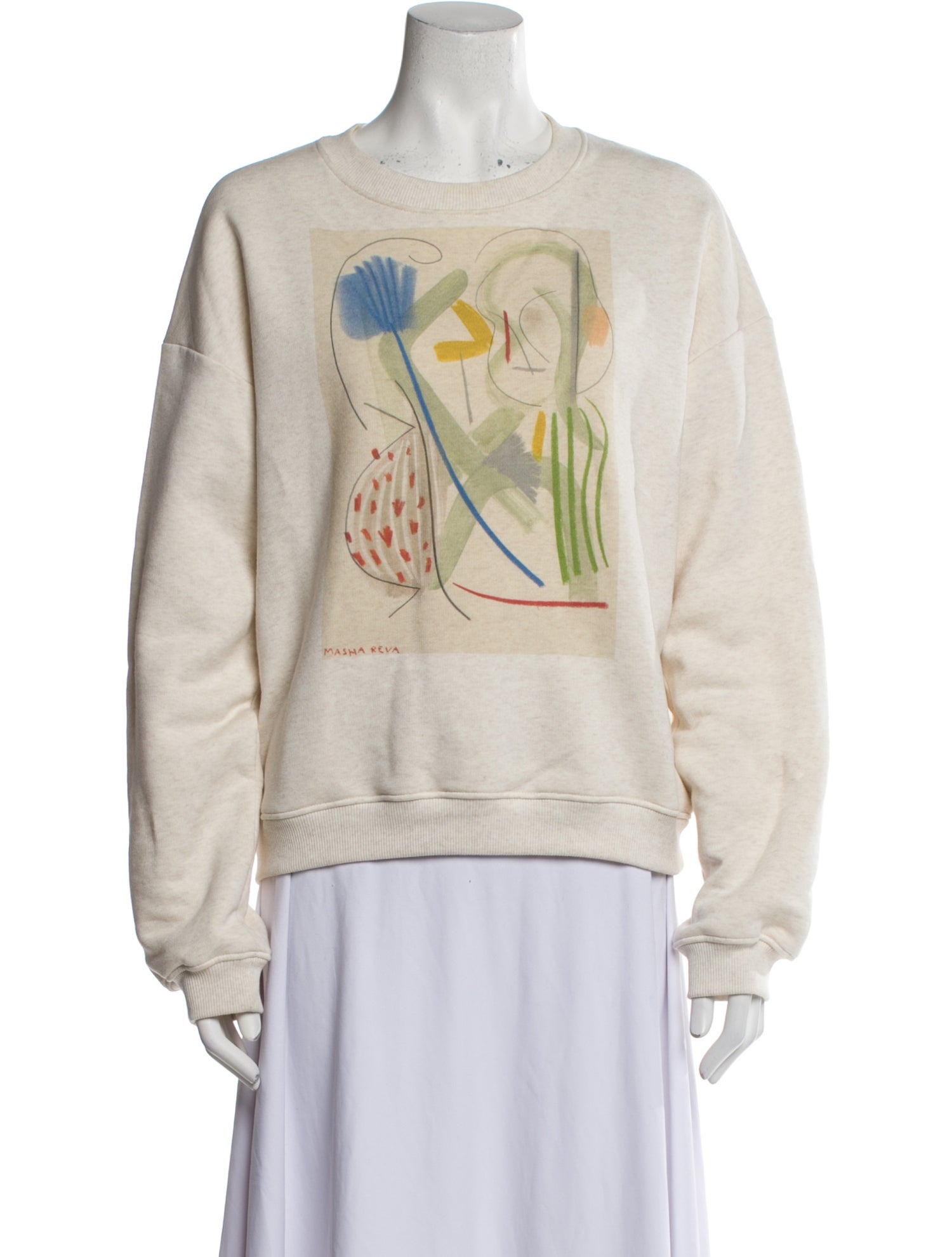 Rodebjer Graphic Print Crew Neck Sweater
