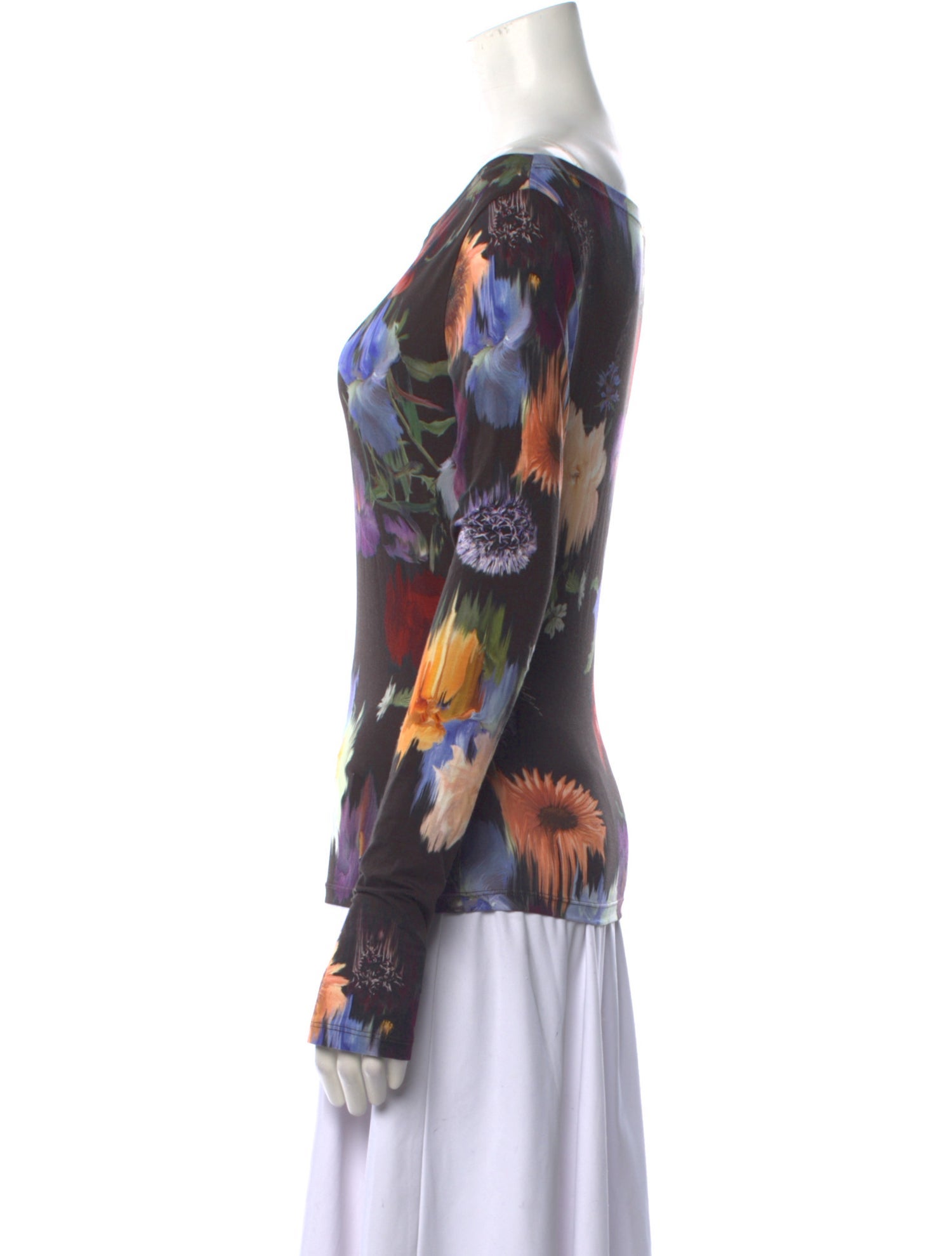 Rodebjer Floral Print Bateau Neckline Blouse