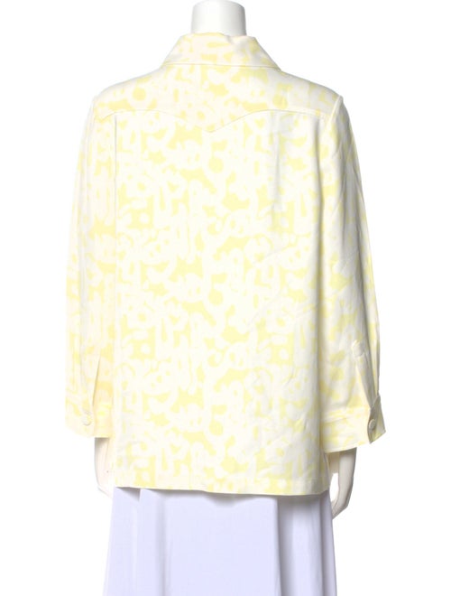 Rodebjer Printed Three-Quarter Sleeve Button-Up Top