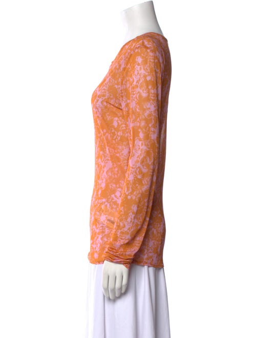 Rodebjer Floral Print Scoop Neck Top