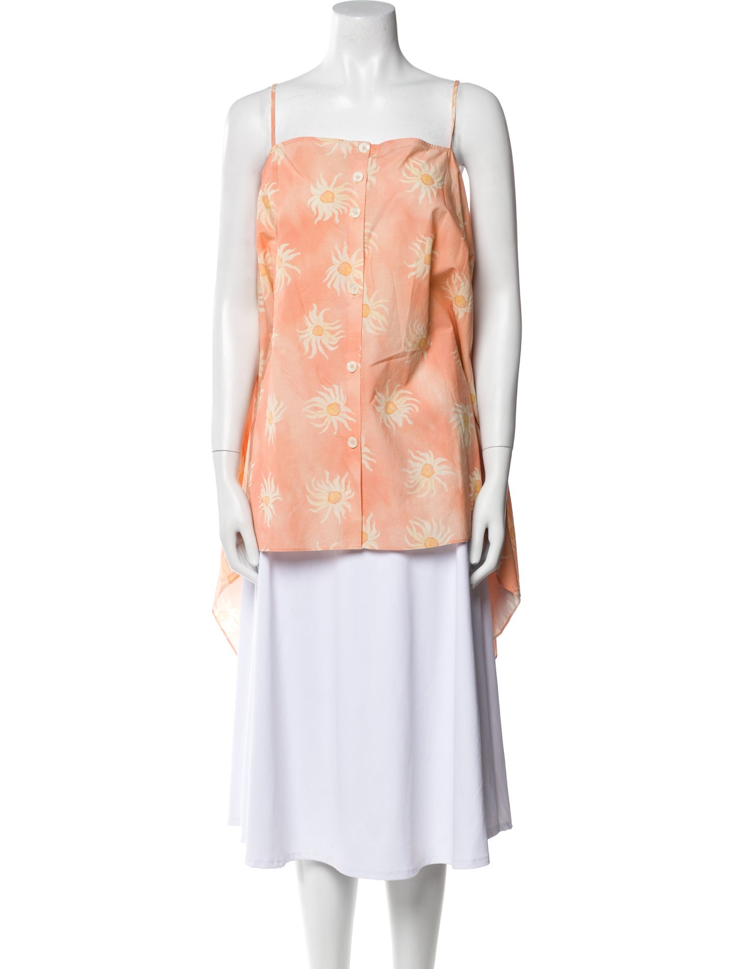 Rodebjer Floral Print Square Neckline Tunic